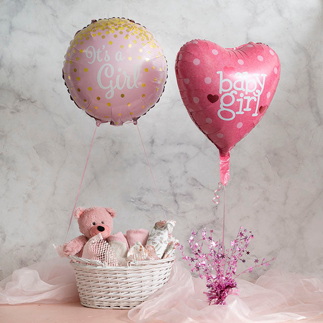 It's A Girl Confetti Foil Balloon 18"