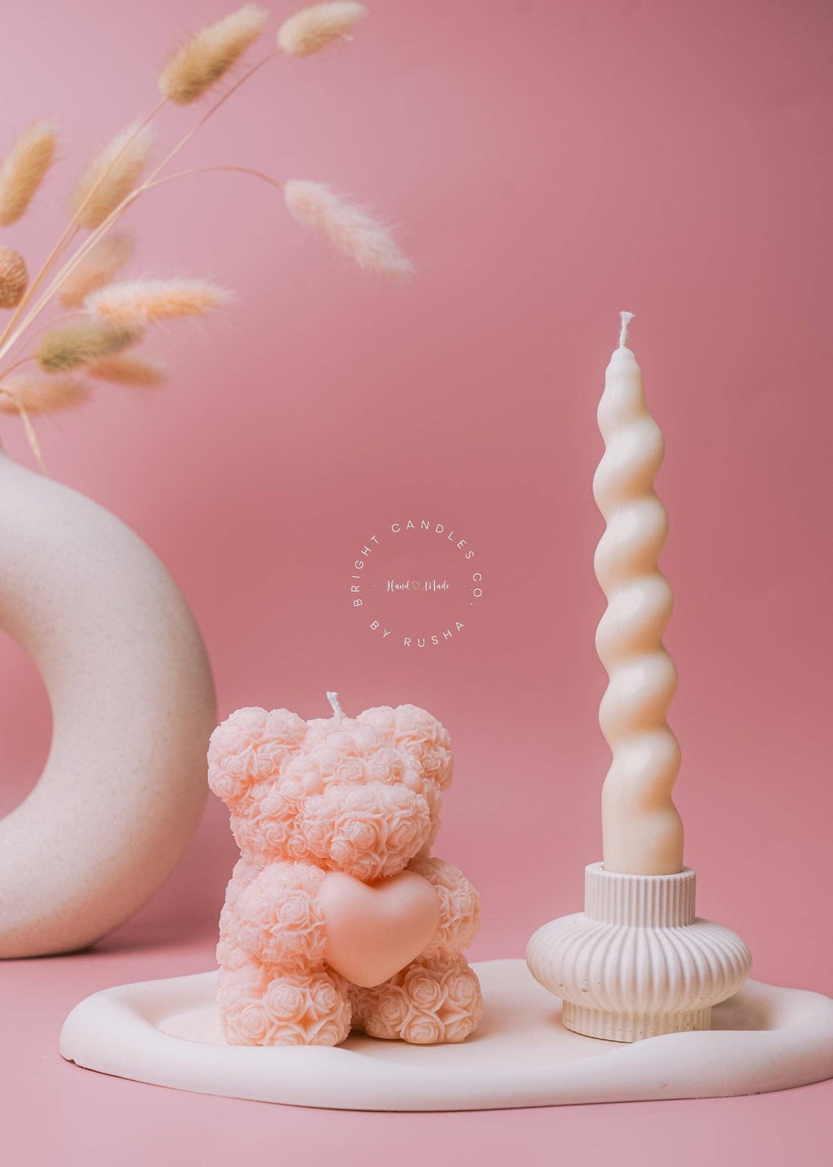 Teddy Bear Rose:  Lychee Peony Candle