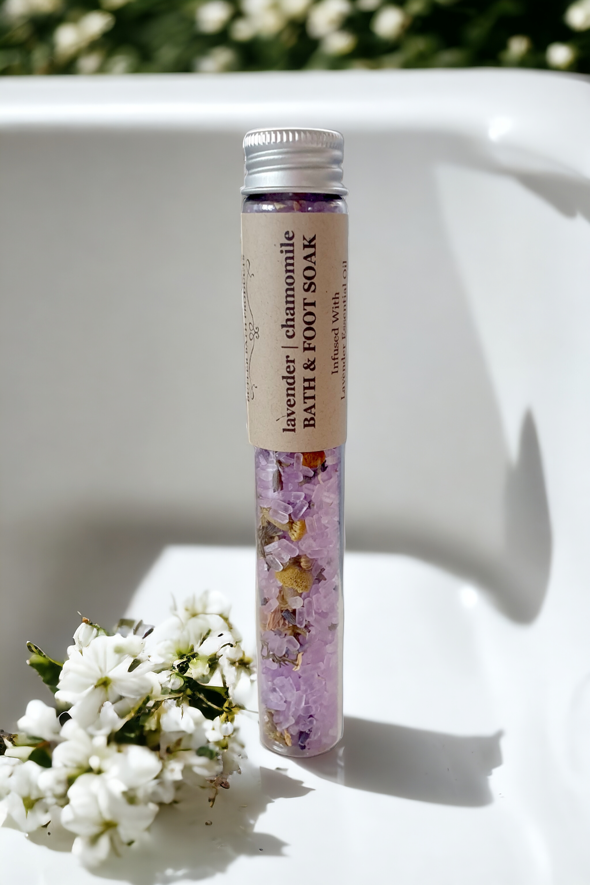 Bath salt soak test tubes: Rose