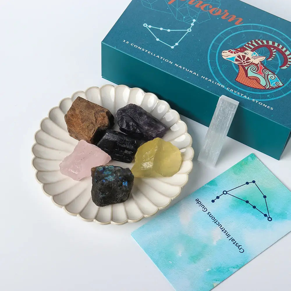 Zodiac Gemstone Guardian Gift Set - 12 Constellations: Capricorn (Dec 22 - Jan 19)