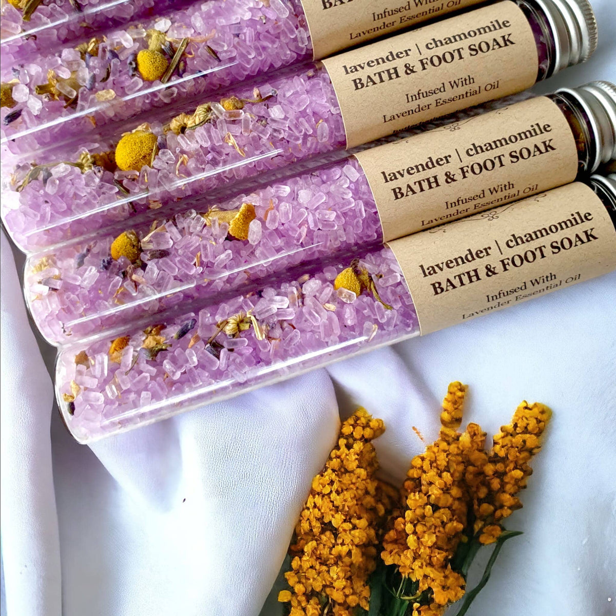 Bath salt soak test tubes: Rose