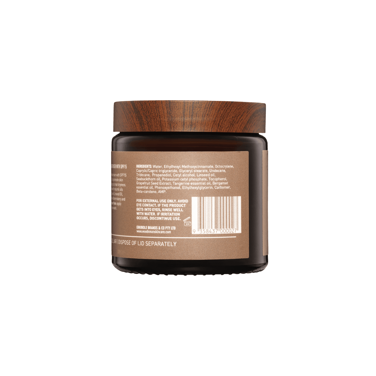 Woodsman Moisturiser with SPF15 120ml